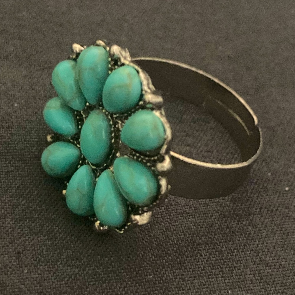Turquoise Flower Ring